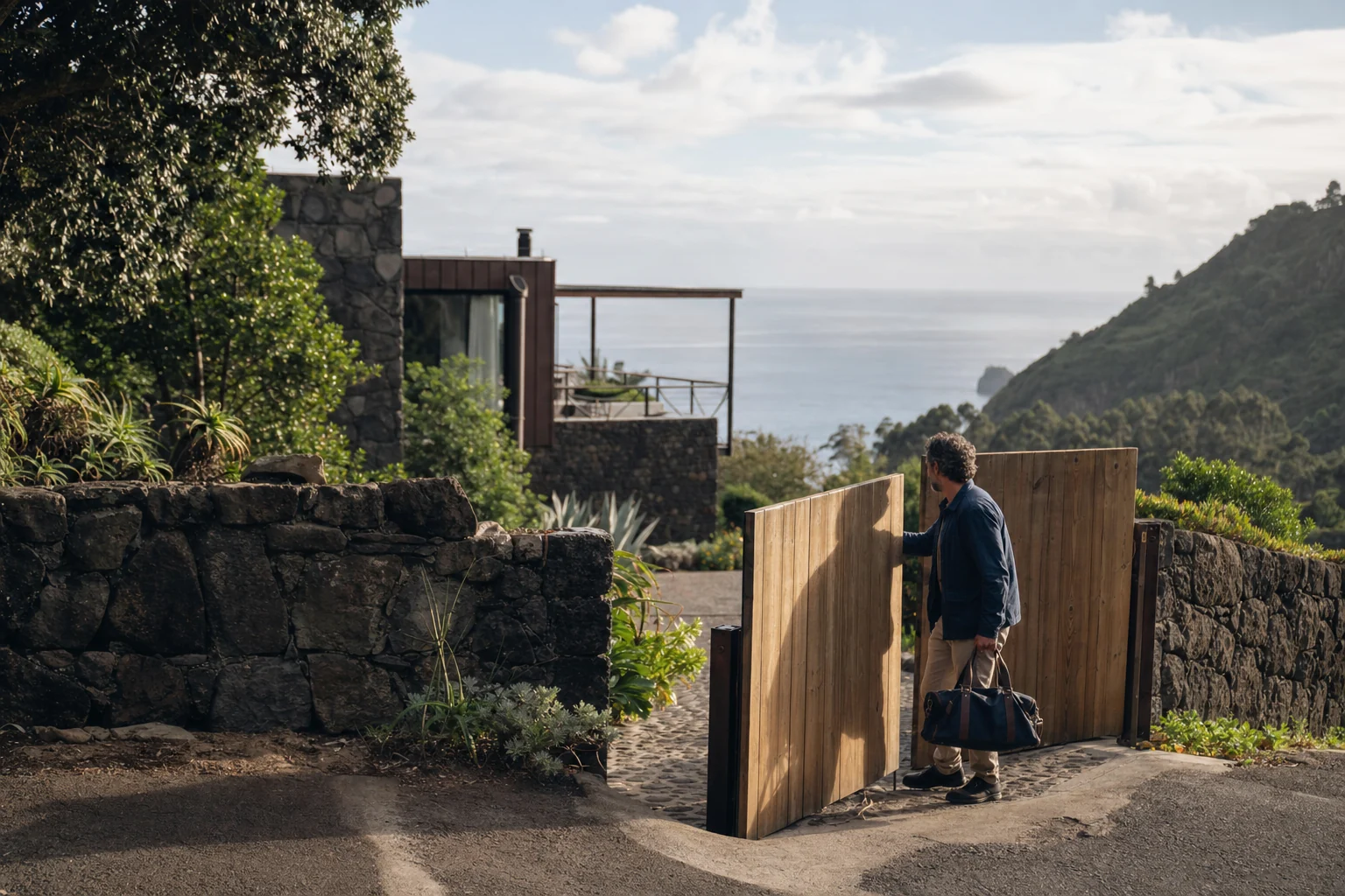 A Madeira holiday-home owner arriving at a guest-ready coastal villa