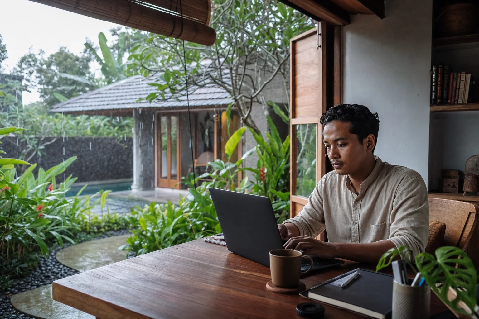 A guest-messaging specialist supporting a tropical rental from Bali