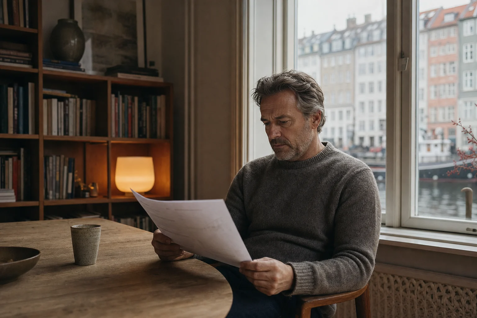 A Copenhagen property owner reviewing a clear monthly performance report